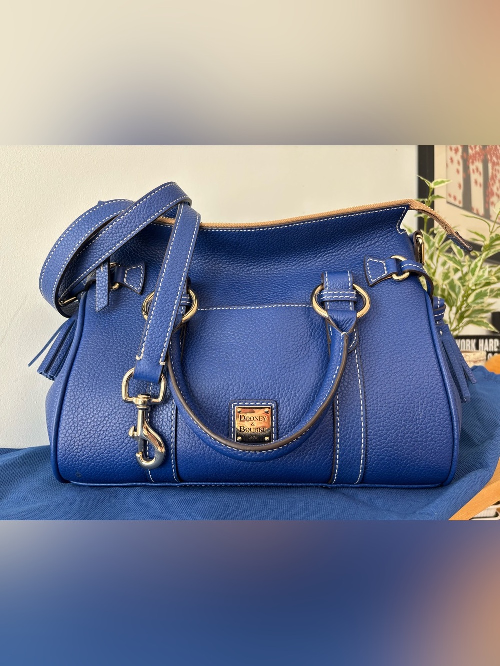 Dooney & Bourke Sorrento Satchel 30 - Ocean - Picture 2 of 14